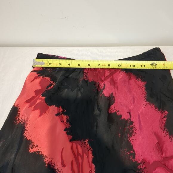 Y2K Silk Sheer Burnout Womens M Midi Skirt Gothic Romantic Fairy - Picture 9 of 13